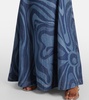 Marmo high-rise denim maxi skirt