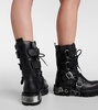 x New Rock embellished leather biker boots