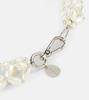 Rope faux pearl choker