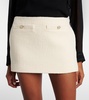 Wool-blend curly miniskirt