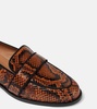 Martin snake-effect leather loafers