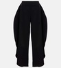 Wool grain de poudre balloon pants