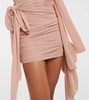 Ruched jersey minidress