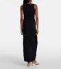 Pebble gathered cotton-blend midi dress