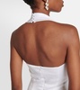 Bridal halterneck satin gown