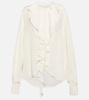 Ruffled silk blouse