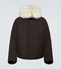 Shearling-trimmed wool parka