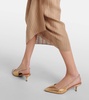 Purist 50 metallic leather slingback pumps