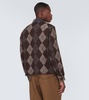 Argyle wool-blend blouson jacket