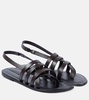 Line leather sandals