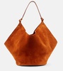 Medium Lotus suede tote bag