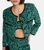 Jacquard cropped cotton jacket