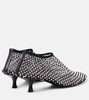 Minette embellished fishnet pumps