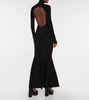 Turtleneck jersey gown