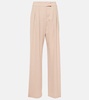 High-rise crepe pants