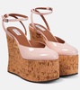 Riviera patent leather wedges