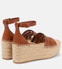 Ines leather espadrille wedges