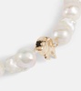 Baroque pearl 14kt gold necklace with diamonds