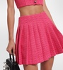 Pleated curly miniskirt