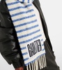 Striped wool-blend scarf