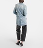 Snake-effect denim blazer