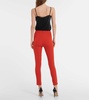 High-rise skinny scuba pants