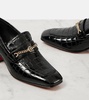 MJ Moc croc-effect leather loafers