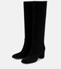 Suede knee-high boots