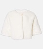 Bridal Globo cropped faux fur cape