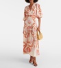 Seashell silk maxi dress