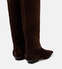 Suede knee-high boots