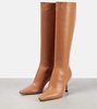 Agathe 85 leather knee-high boots