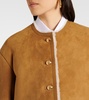 Zanie shearling-lined suede jacket