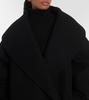 Cocoon wrap virgin wool coat