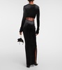 Cutout velvet maxi dress 