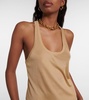 Micro-Rib silk jersey tank top