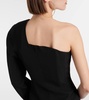 La Robe Pablo one-shoulder crêpe gown