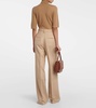 Norman high-rise silk wide-leg pants