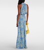 BIanca floral halterneck maxi dress