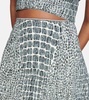 Printed jacquard miniskirt