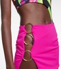 Ring-detail cutout miniskirt