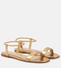 Jaime flat metallic leather sandals