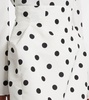 Polka-dot high-rise taffeta miniskirt