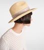 Woody logo straw Panama hat