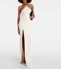 bead-embellished halterneck gown