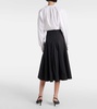 White Label Peters cotton poplin midi skirt