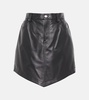 Leather miniskirt