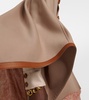 Kirna leather-trimmed cashmere cape