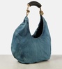 Squeeze Medium denim shoulder bag