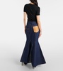 High-rise cotton maxi skirt